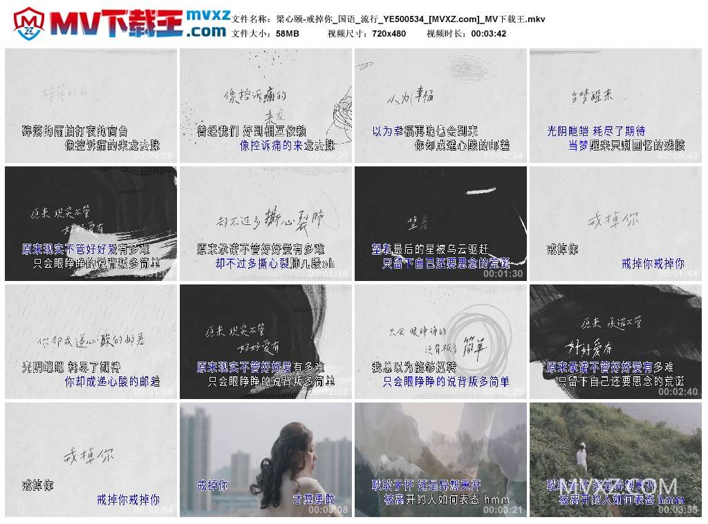 梁心颐-戒掉你_国语_流行_YE500534